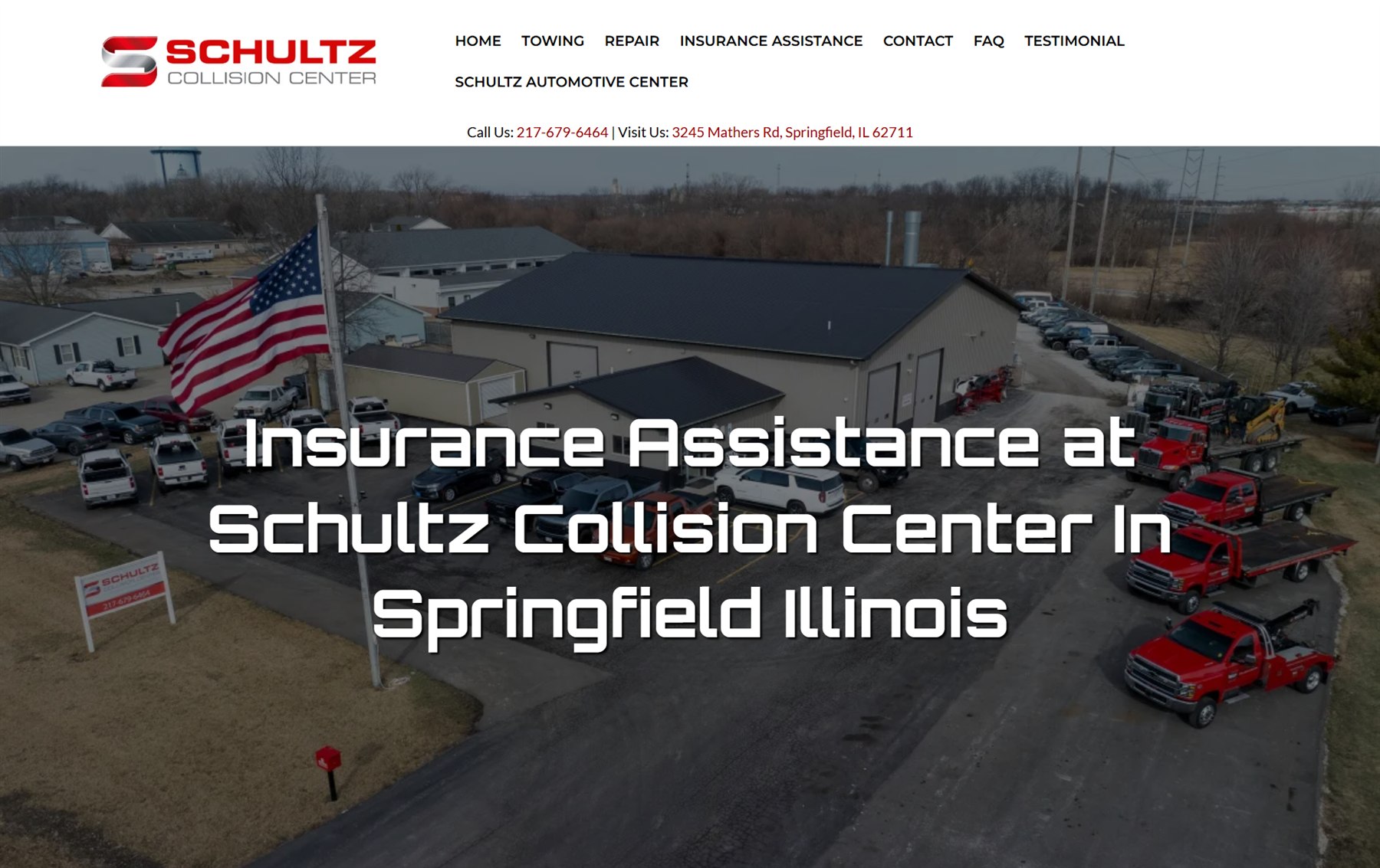Schultz Collision Center auto body and towing facility in Springfield, IL